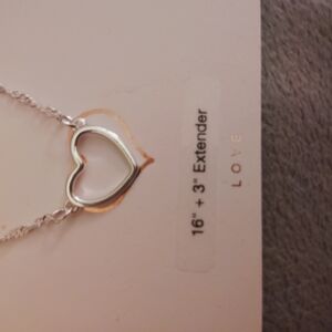 Silver Heart Pendant Necklace